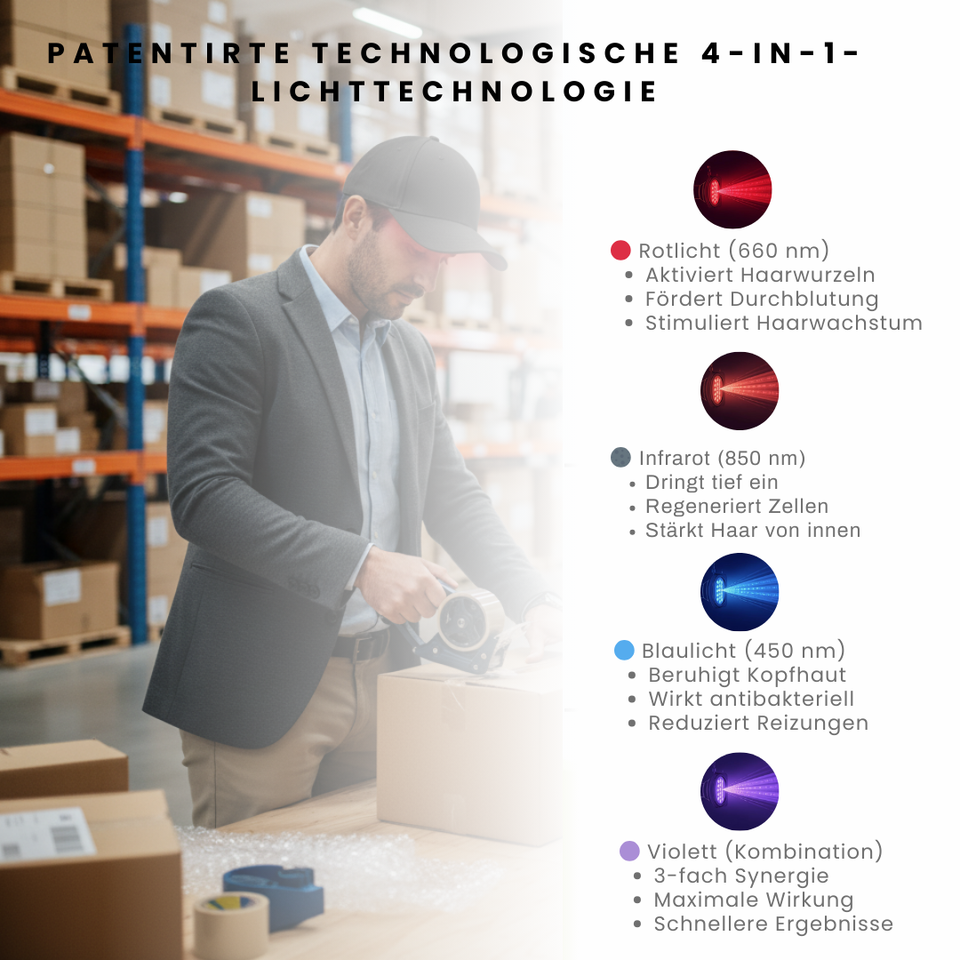 TERRAVO ™ LED-Technologie regeneriert die Kopfhaut